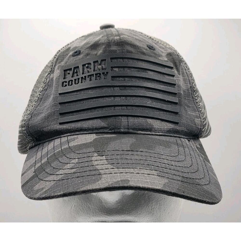 John Deere‎ Farm Country Flag Camo Trucker Hat Snapback Cap Mesh Camouflage